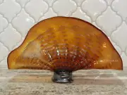 Gorgeous 2004 JOHN BARBER Art GLASS Iridescent Clam Shell BOWL Signed Dated