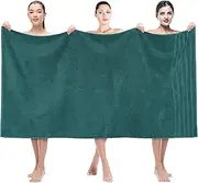 American Soft Linen 35x70 Jumbo Large Bath Towels, 600 GSM 100% Cotton Turkish Bath Sheet, Oversized Luxury Bath Towels for Bathroom Beach and Pool, Teal