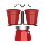 Bialetti Mini Express Set - 2 Cup Red