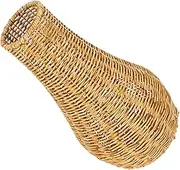 LIFKOME Simulation Rattan Woven Flower Vase Elegant Decorative Holder for Home Office Fake Rattan Design Easy to Clean for Floral Arrangements Table Centerpieces