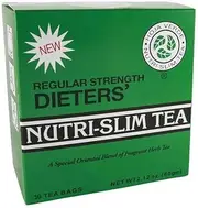 NUTRI-SLIM TEA WEIGHT LOSS DIETERS REGULAR STRENGTH HERBAL DRINK 30 TEA BAG