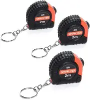 3 Pack Small Tape Measure Keychain Mini Measuring Tape Retractable 6ft 2m Metric