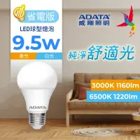 在飛比找momo購物網優惠-【ADATA 威剛】9.5W 省電版 LED球泡燈 CNS認