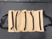 Khaki Multi-Purpose Tool Roll Up Bag Wrench Pouch Canvas Hang Organizer 5 Pocket