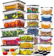 52-Pc Stackable Food Storage Containers with Lids - Airtight