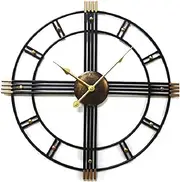 20 Inch Large Simplicity Garden Clock Outdoor Garden Wall Clock Open Face Wrought Iron Waterproof Outdoor Clock Indoor Outdoor Decoration Mute Quartz Wall Clock Outside Clock