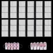 360 Pcs Double Sided Nail Tape, Double Sided Press on Nail Tape, Nail Art Tape, 12 Sheets Double Side Nail Display Strip for Nail Packaging Nails Storage Nails Display Nails Salon Supplies