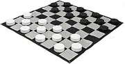 Yardgames Large 22cm Diameter Plastic Checkers Pieces - Board Game - 2 Players - Age 6+