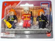 Fire Brigade Set of 3 Figures People BricTek Construction Building Block Toy NIP