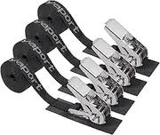 Ayaport Stainless Steel Ratchet Tie Down Straps Endless 8' Heavy Duty Boat Tie Downs Boat Accessories Pack of 4