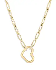Roberto Coin 18K Yellow Gold Cialoma Diamond Heart Pendant Necklace, 16-18