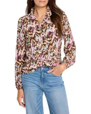 NIC + ZOE Painted Ikat Live In Top