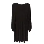 Nina Leonard Sweater Dress, Black, NWOT, 3X