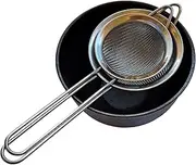 Set of 2 Stainless Steel Matcha Sifters with Handle - Fine Mesh Strainers for Clump-Free Matcha Green Tea, Baking & Juices - Durable, Rust-Resistant & Easy-to-Clean - Versatile Kitchen Sieves