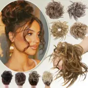 Large Messy Bun Scrunchie Hair Extensions Curly Ponytail Hair piece As Human US