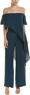 [Adrianna Papell] Women's Off-The-Shoulder Draped Jumpsuit