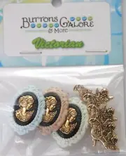 Royalty / Cameos & Victorian Shoes / Shank Back Craft Buttons / Buttons Galore