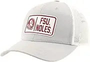 ZHATS Standard NCAA Officially Licensed Snapback Hat Big Rig Patch Gray White Defer