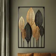 Traderight Large Metal Wall Art Leaf Tree Of Life Hanging Home Decor Sculpture Garden