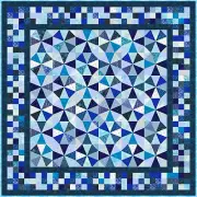 MIDNIGHT BLUE - 69" x69"-Quilt-Addicts Pre-cut Patchwork Quilt Kit Double`
