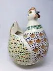 The Picket Fence Large Hand Painted Colorful Chicken Planter New Made in Mexico