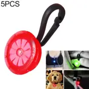 5 Pcs Camping Night Running Arm Luminous Hanging Buckle Safety Light (Red)
