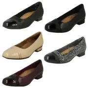 Ladies Clarks Smart Slip On Ballerina Style Pumps 'Keesha Rosa'
