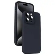 For iPhone 14 Microfiber Liquid Silicone Shockproof Phone Case - Black