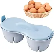 Microwave Egg Cooker - 2 Cavity Breakfast Cooker, Non-Stick Microwave Poacher | Heat Resistant Cup Egg Cooker for Poached Eggs, Quick and Easy Egg Steamer Maker, Ideal Kitchen Gadget for Busy Mornings