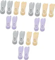 [SAFIGLE] 3sets Toe Splitting Socks Breathable Women Running Socks Cotton for Girls Toe Women 3pairs * 3