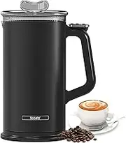 Sccaty Milk Frother, Automatic Milk Foam Maker, Electric Milk Steamer, 4 Use Modes, Milk Warmer and Heater, Non-Stick Interior, Lower Noise, High-Quality Double Wall, Easy to Clean, Auto-Shut Off