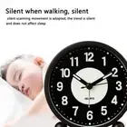 4-inch Metal Luminous Alarm Clock Round Table Clock Bedside Table