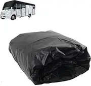 QAVODB Caravan Cover Protective Cover Tarpaulin Roof Protection Tarpaulin Roof Tarpaulin Caravan for Caravans and Motorhomes, 3 x 5 m (Black)