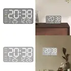 Digital Wall Clock Modern LED Alarm Clock for Classroom Livingroom Bedroom
