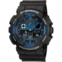 在飛比找森森購物網優惠-CASIO G-SHOCK 霧黑抗磁時尚雙顯腕錶/GA-10