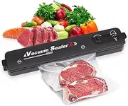 Automatic Vacuum Sealer Machine with 10 Bags - Ultra-Compact & Quiet Food Preservation System for Freshness Lovers, Perfect for Sous Vide and Meal Prep