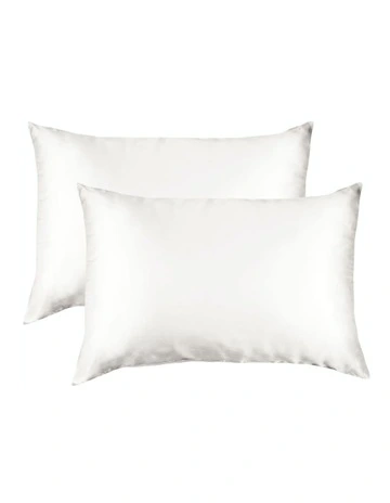[Royal Comfort] Mulberry Soft Silk Hypoallergenic Pillowcase Twin Pack 51x76cm in Ivory