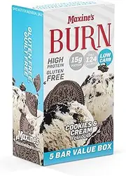 Maxine's Burn Bar 5 x 40g Cookies & Cream