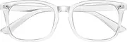 ZEHEXA Reading Glasses Women Blue Light Blocking Glasses UV Filter Lightweight Square Reading Glasses For Men Women 1.5, Transparent, Talla Única