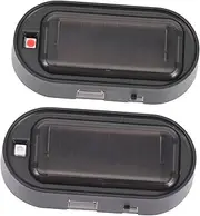 2Pcs Solar Powered Theft Car Light Simulation Warning Light for Vehicle Security Easy Installation Charging for Car Roof Door Rearview Mirror