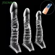 3 Pcs Male-Condom Men Women Enlarger-Sleeve- Delay-Ejaculation Penis-Extender-