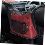 Car Seat Organizer Seat Back Storage Bag, Car Net Pocket Handbag Holder, Black