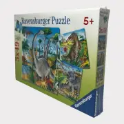 Brand New & Sealed Ravensburger Dinosaurs (Tom Espen) 3x49 Puzzles (2004)