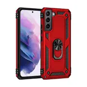 Samsung Galaxy S22 Plus Compatible Case Cover With Shockproof Rotating Metal Ring Holder Armor Case - Red