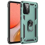For Samsung Galaxy A72 4G/5G Case, Armour Shockproof TPU/PC Cover, Ring Holder, Green