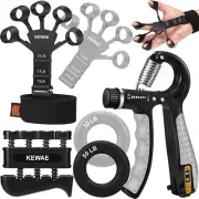 Grip Strength Trainer Kit 6 Pack Finger Exerciser Hand Grip Strengthener Hand