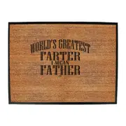 Worlds Greatest Farter Father - Funny Novelty Doormat Man Cave Floor mat