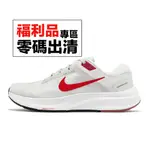 NIKE 慢跑鞋 AIR ZOOM STRUCTURE 24 白 紅 男鞋 運動鞋 零碼福利品【ACS】