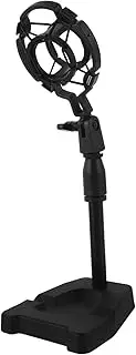 BIUDECO Portable Desk Mic Stand: Plastic Shock Mount Adjustable Microphone Stand With Clip For Podcasting Streaming Clear Audio Recording