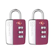 2x Go Travel TSA Luggage/Suitcase/Bag Combination Digit Security Padlock Assort